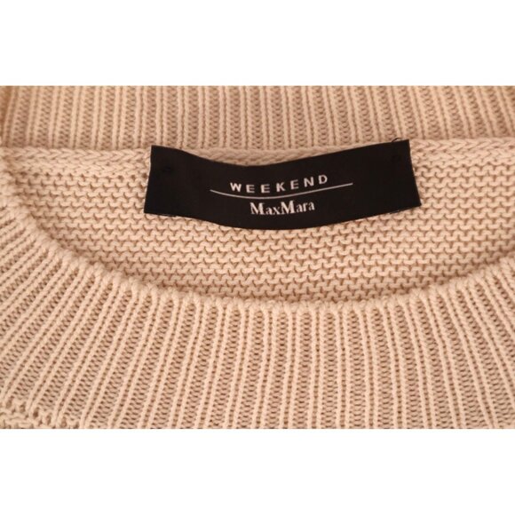 Weekend MaxMara Crew neck -Caserta sweater Beige Size Small - Picture 7 of 13